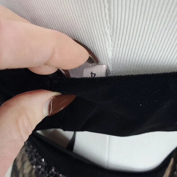 Alyce Paris 2 piece Lace Velvet Black Homecoming Dress Short Formal - Picture 12 of 12